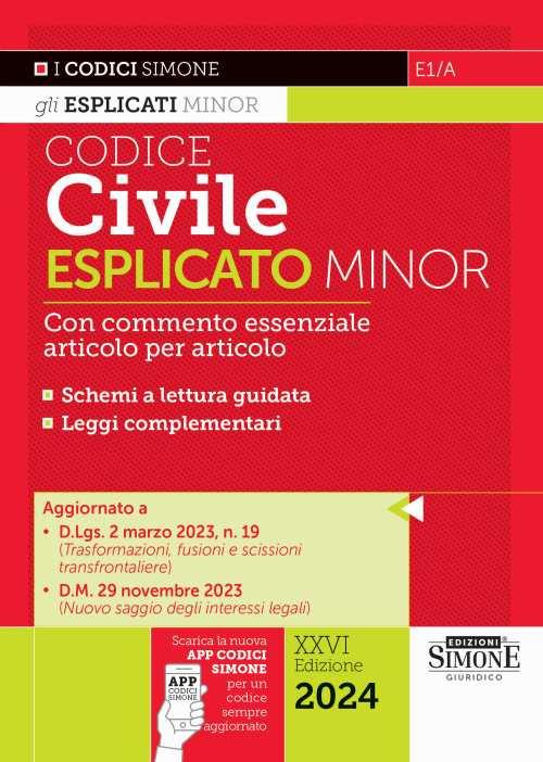 Codice civile esplicato. Ediz. minor. Con app - copertina