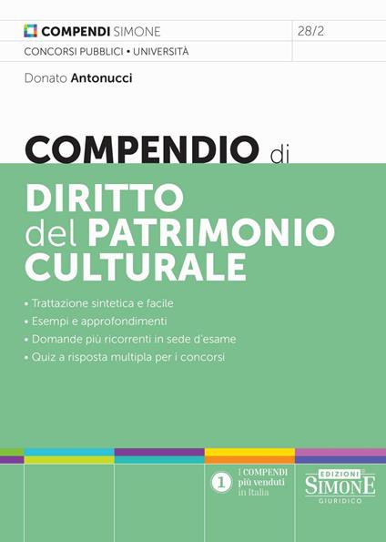 Compendio di diritto del patrimonio culturale - Donato Antonucci - copertina