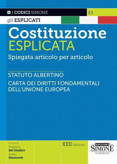 Costituzione esplicata. Spiegata articolo per articolo - copertina