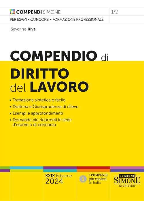 Compendio di diritto del lavoro - Severino Riva - copertina