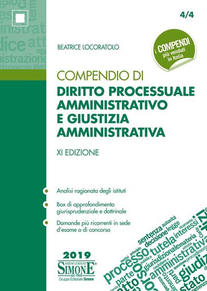 Compendio di diritto processuale amministrativo e giustizia amministrativa - Beatrice Locoratolo - ebook