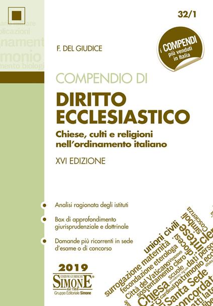 Compendio di diritto ecclesiastico. Chiese, culti e religioni nell'ordinamento italiano - Federico Del Giudice - ebook