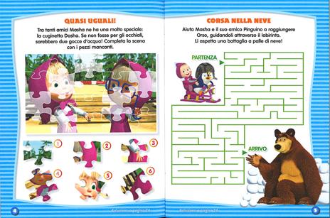 Tutti gli amici di Masha. Masha e Orso. Libro gioco. Con adesivi. Ediz. illustrata - 3