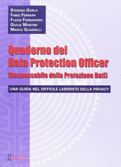 Quaderno del data protection officer (responsabile della protezione dati) - copertina