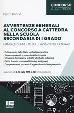 Avvertenze generali al concorso a cattedra nella scuola secondaria di I grado