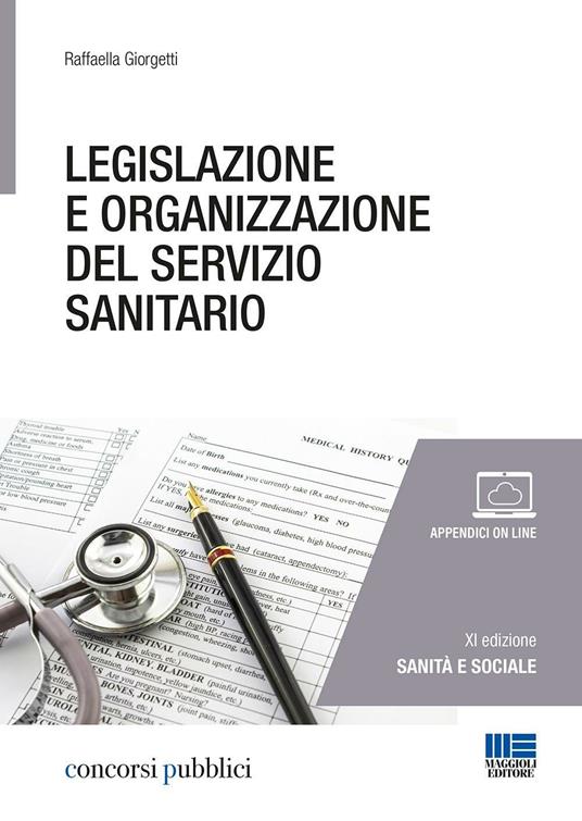 Legislazione e organizzazione del servizio sanitario - Raffaella Giorgetti - copertina