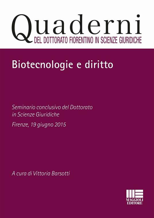 Biotecnologie e diritto - copertina