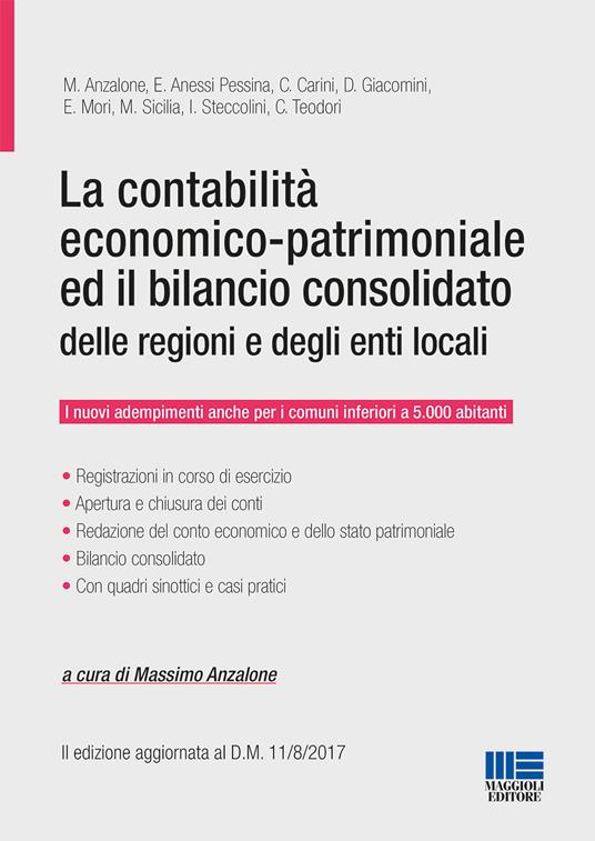 La contabilità economico-patrimoniale ed il bilancio consolidato delle  regioni e degli enti locali - Massimo Anzalone - Libro - Maggioli Editore -  Progetto ente locale | IBS