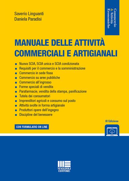 Manuale delle attività commerciali e artigianali - Daniela Paradisi,Saverio Linguanti - copertina