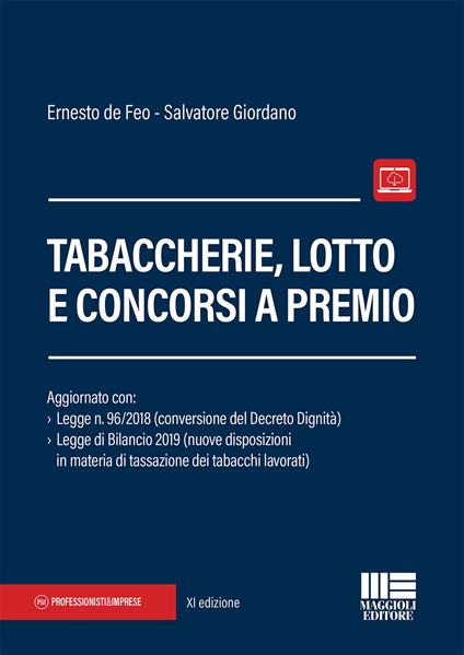 Tabaccherie, lotto e concorsi a premio - Ernesto De Feo,Salvatore Giordano - copertina