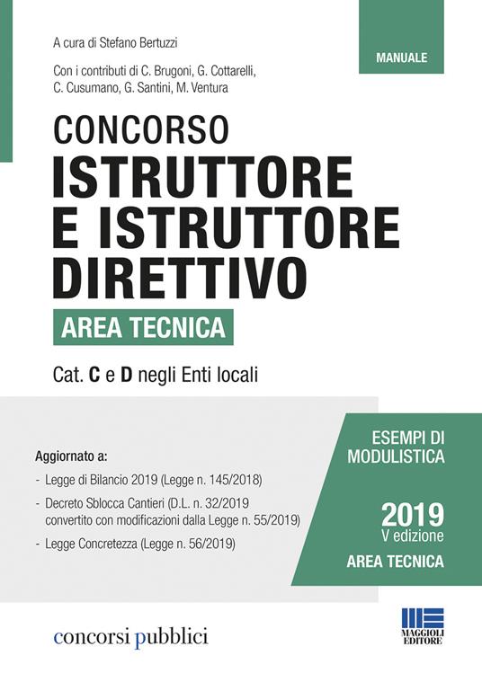 Concorso istruttore e istruttore direttivo. Area tecnica cat. C e D negli Enti locali - copertina