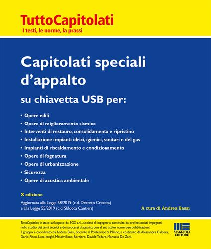 Capitolati speciali d'appalto. Con CD-ROM - copertina