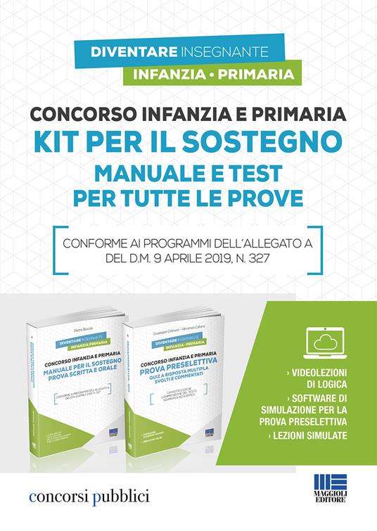 Concorso infanzia e primaria. Kit per il sostegno. Manuale e test per tutte le prove. Con software di simulazione - Pietro Boccia - copertina