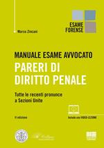 Manuale esame avvocato. Pareri di diritto penale