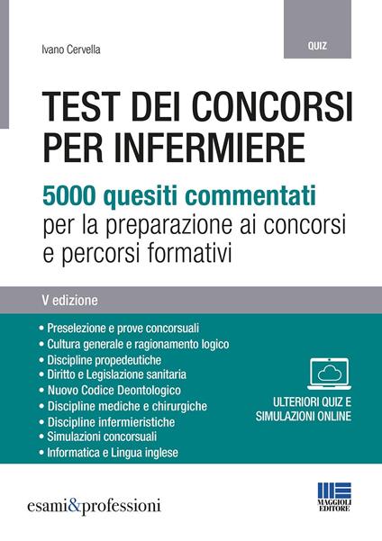 Test dei concorsi per infermiere - Ivano Cervella - copertina