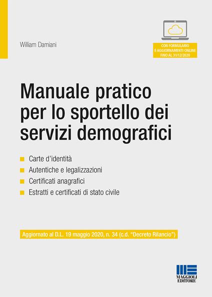 Manuale pratico per lo sportello dei servizi demografici - William Damiani - copertina