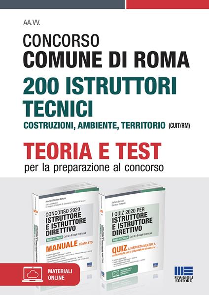 Concorso Comune di Roma 200 Istruttori tecnici Costruzioni, ambiente, territorio (CUIT/RM). Kit completo - Stefano Bertuzzi,Gianluca Cottarelli - copertina