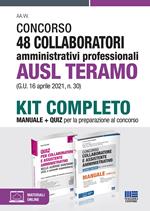 Concorso 48 collaboratori amministrativi professionali AUSL Teramo (G.U. 16 aprile 2021, n. 30). Kit completo. Con Contenuto digitale per accesso on line