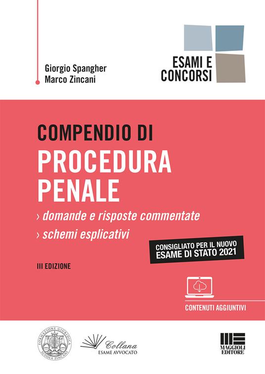 Compendio di procedura penale - Giorgio Spangher,Marco Zincani - copertina