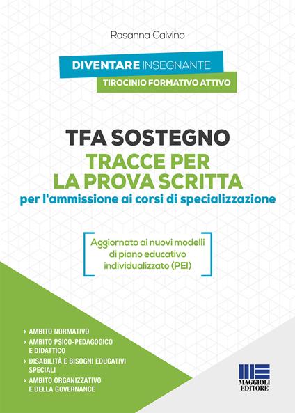 TFA Sostegno. Tracce per la prova scritta per l'ammissione ai corsi di specializzazione - Rosanna Calvino - copertina