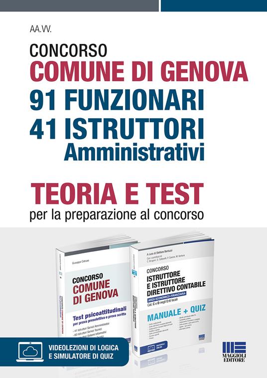 Concorso Comune di Genova. 91 funzionari 41 istruttori amministrativi. Kit. Con espansione online - Giuseppe Cotruvo - copertina
