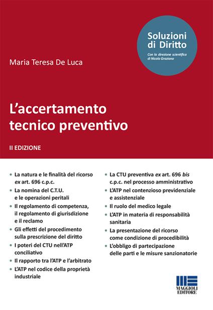 L'accertamento tecnico preventivo - Maria Teresa De Luca - copertina