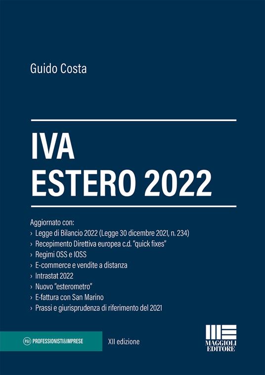IVA estero 2022 - Guido Costa - copertina