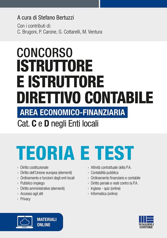 Concorso istruttore e istruttore direttivo contabile Area economico-finanziaria Cat. C e D negli Enti locali. Teoria e test. Con espansione online - copertina