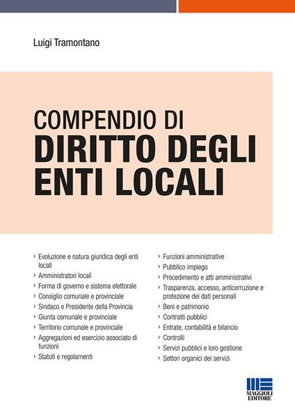 Compendio di diritto degli enti locali - Luigi Tramontano - copertina