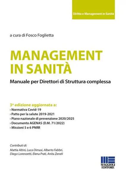 Management in sanità. Manuale per direttori di struttura complessa - copertina