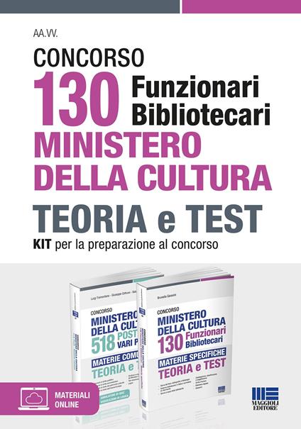 Concorso 130 funzionari bibliotecari Ministero della Cultura. Kit per la preparazione al concorso - Luigi Tramontano,Giuseppe Cotruvo,Sabrina Fazio - copertina