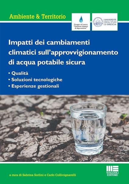 Impatti dei cambiamenti climatici sull'approvvigionamento di acqua potabile sicura. Qualità, soluzioni tecnologiche, esperienze gestionali - Sabrina Sorlini,Carlo Collivignarelli - copertina