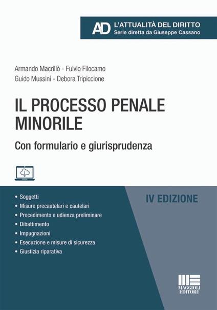 Il processo penale minorile. Con espansione online - Armando Macrillò,Fulvio Filocamo,Guido Mussini - copertina