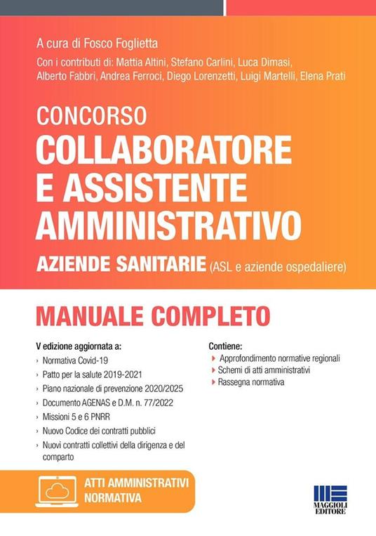 Concorso per collaboratore e assistente amministrativo nelle aziende sanitarie (ASL e aziende ospedaliere). Manuale di preparazione - copertina