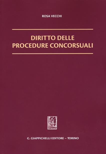 Diritto delle procedure concorsuali - Rosa Vecchi - copertina