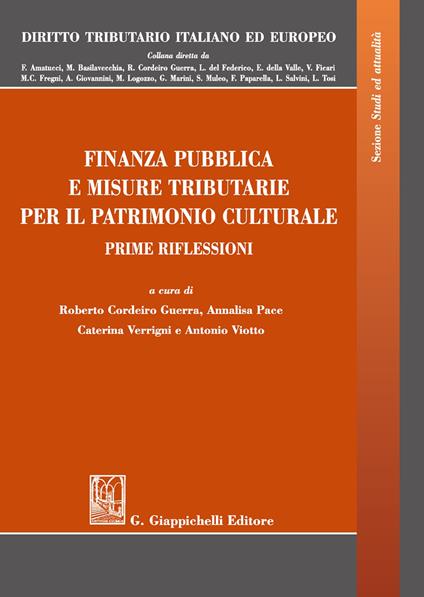 Finanza pubblica e misure tributarie per il patrimonio culturale. Prime riflessioni - copertina