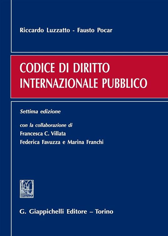 Codice di diritto internazionale pubblico - Riccardo Luzzatto,Fausto Pocar - copertina