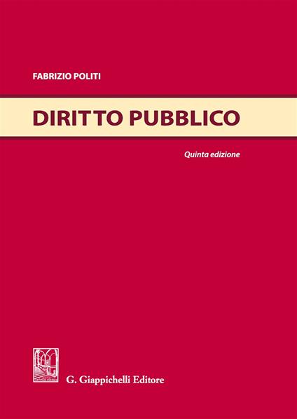 Diritto pubblico - Fabrizio Politi - copertina