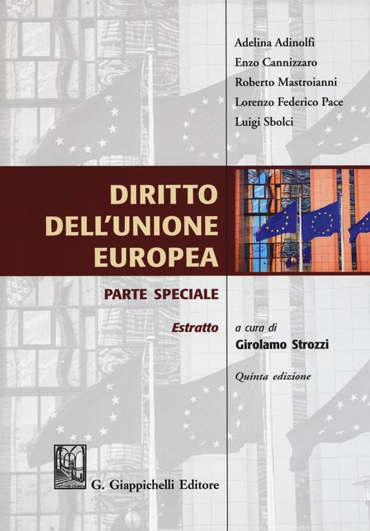 Diritto dell'Unione Europea. Parte speciale - copertina