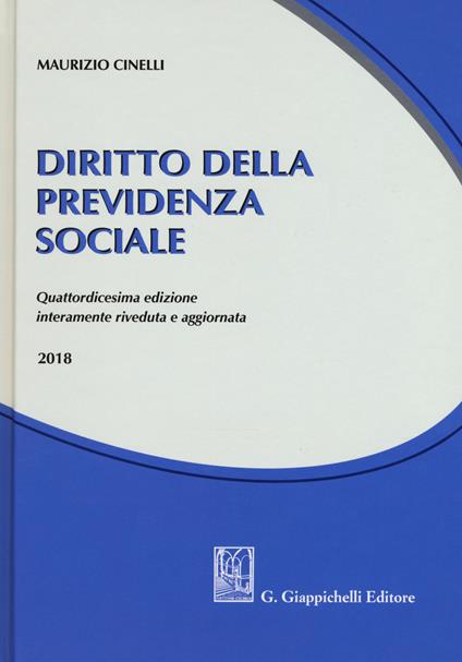 Diritto della previdenza sociale - Maurizio Cinelli - copertina