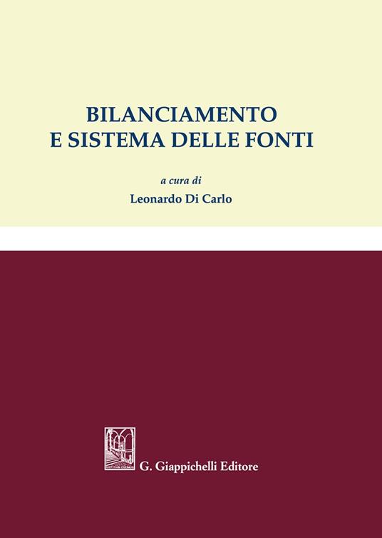 Bilanciamento e sistema delle fonti - copertina