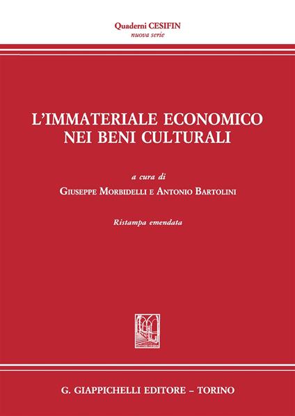 L' immateriale economico nei beni culturali - copertina