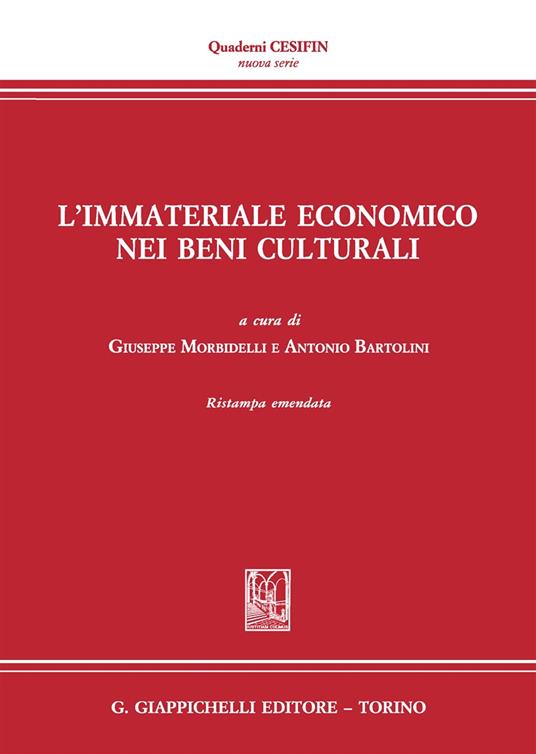 L' immateriale economico nei beni culturali - copertina