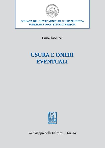 Usura e oneri eventuali - Luisa Pascucci - copertina