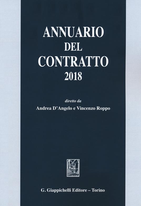 Annuario del contratto 2018 - copertina