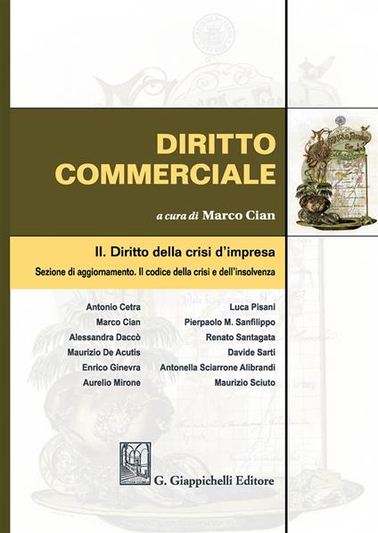 Diritto commerciale. Vol. 2: Diritto della crisi d'impresa. - copertina