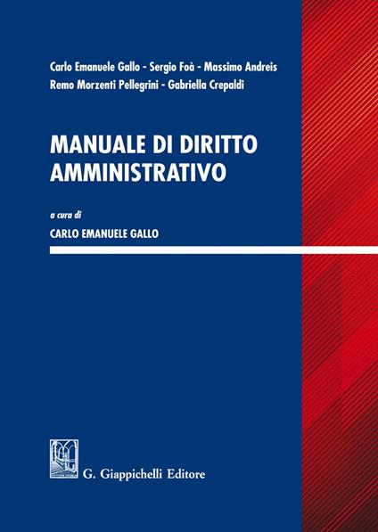 Manuale di diritto amministrativo - copertina