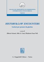 History & law encounters. Lezioni per pensare da giurista