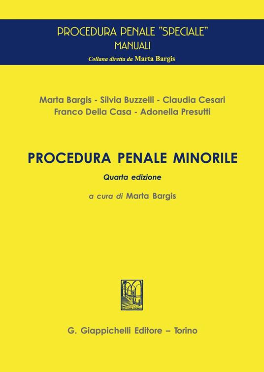 Procedura penale minorile - copertina