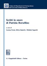Scritti in onore di Patrizia Borsellino